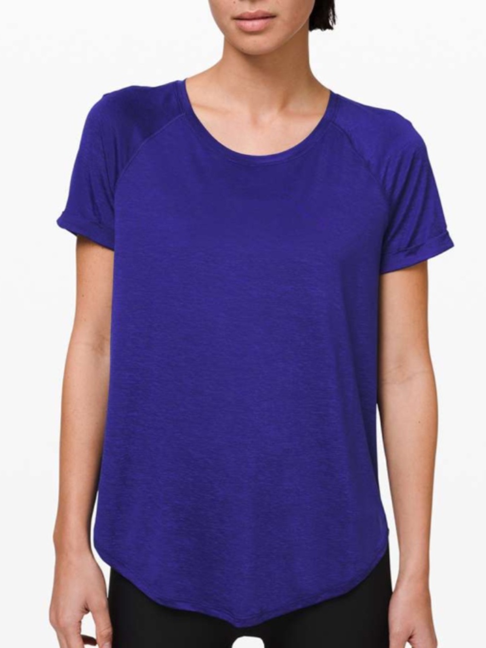 Lululemon Open Up Tie Back Tee Sz 12 in Larkspur
